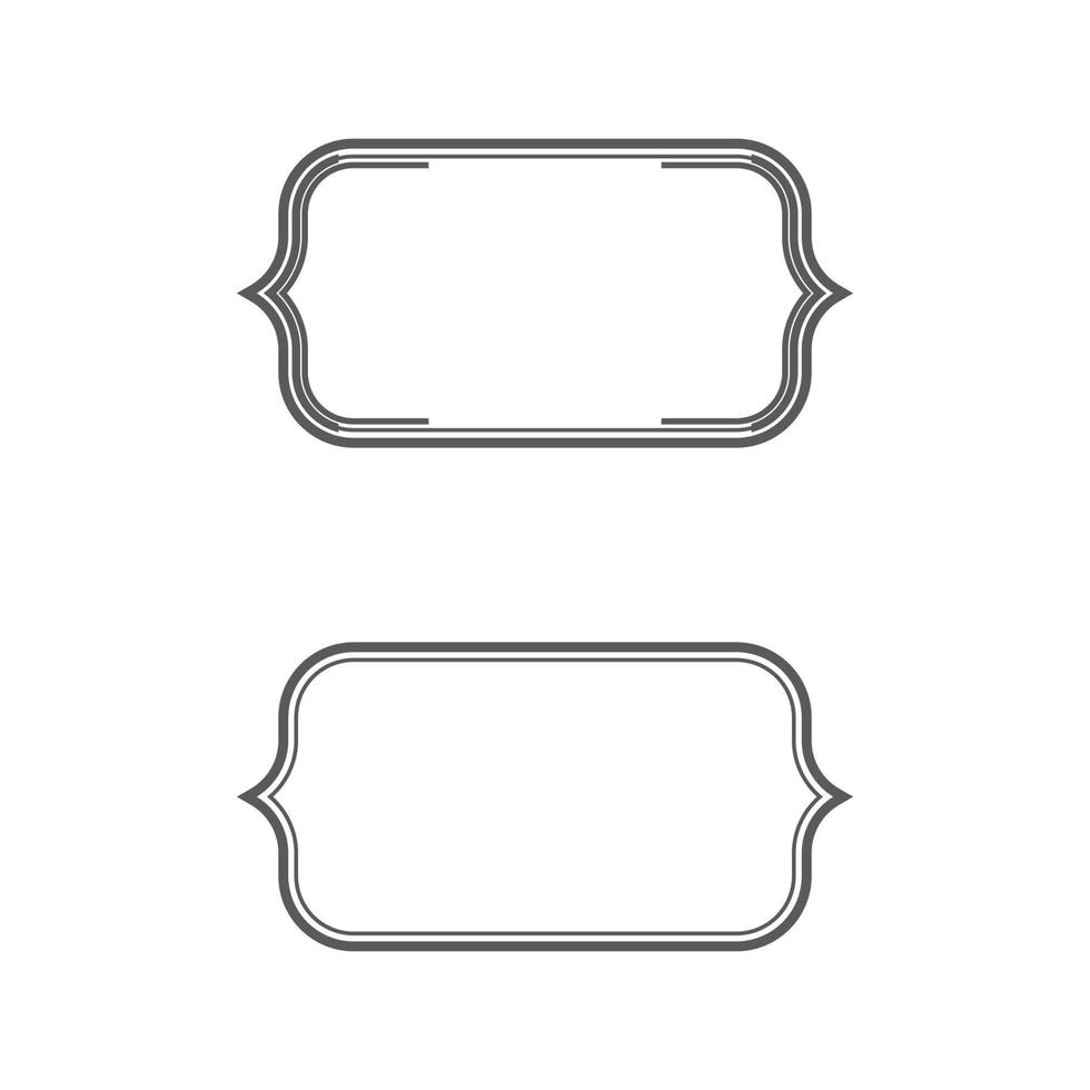 vecteur de modèle d'icône de cadre vintage