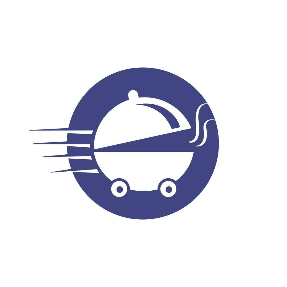 création de logo de livraison de nourriture. signe de service de livraison rapide. vecteur