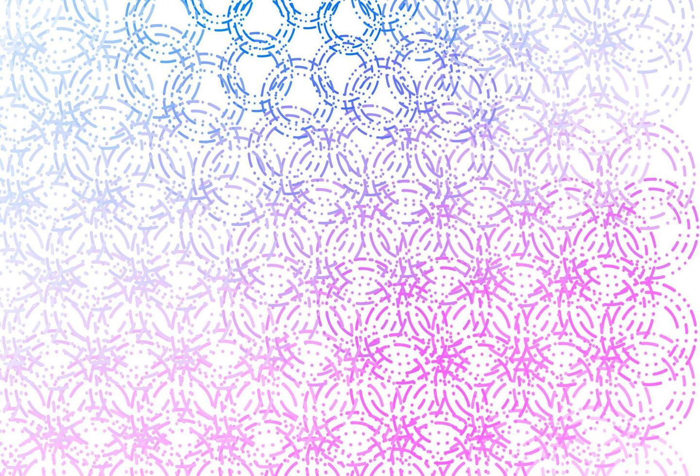 modèle vectoriel rose clair, bleu avec des cercles.