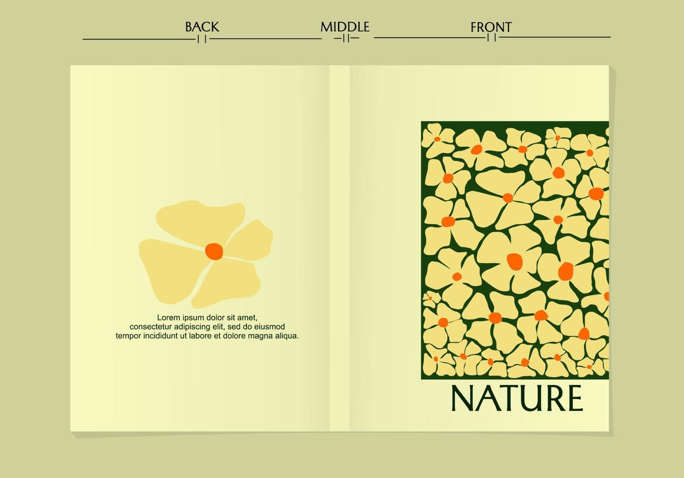 ensemble de dessins de cahiers avec des fleurs dessinées à la main vecteur