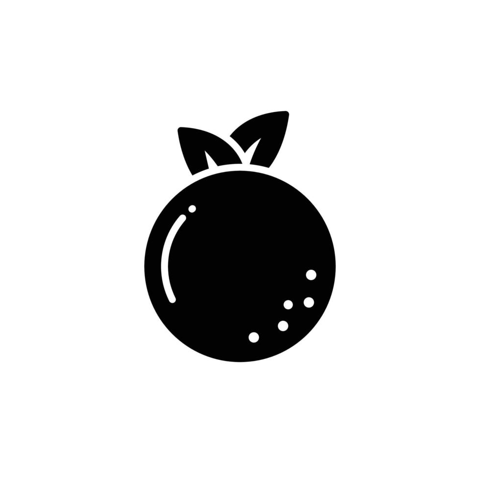 vecteur de conception d'icône de fruits orange