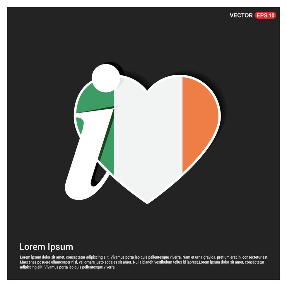 vecteur de conception du drapeau de l'irlande