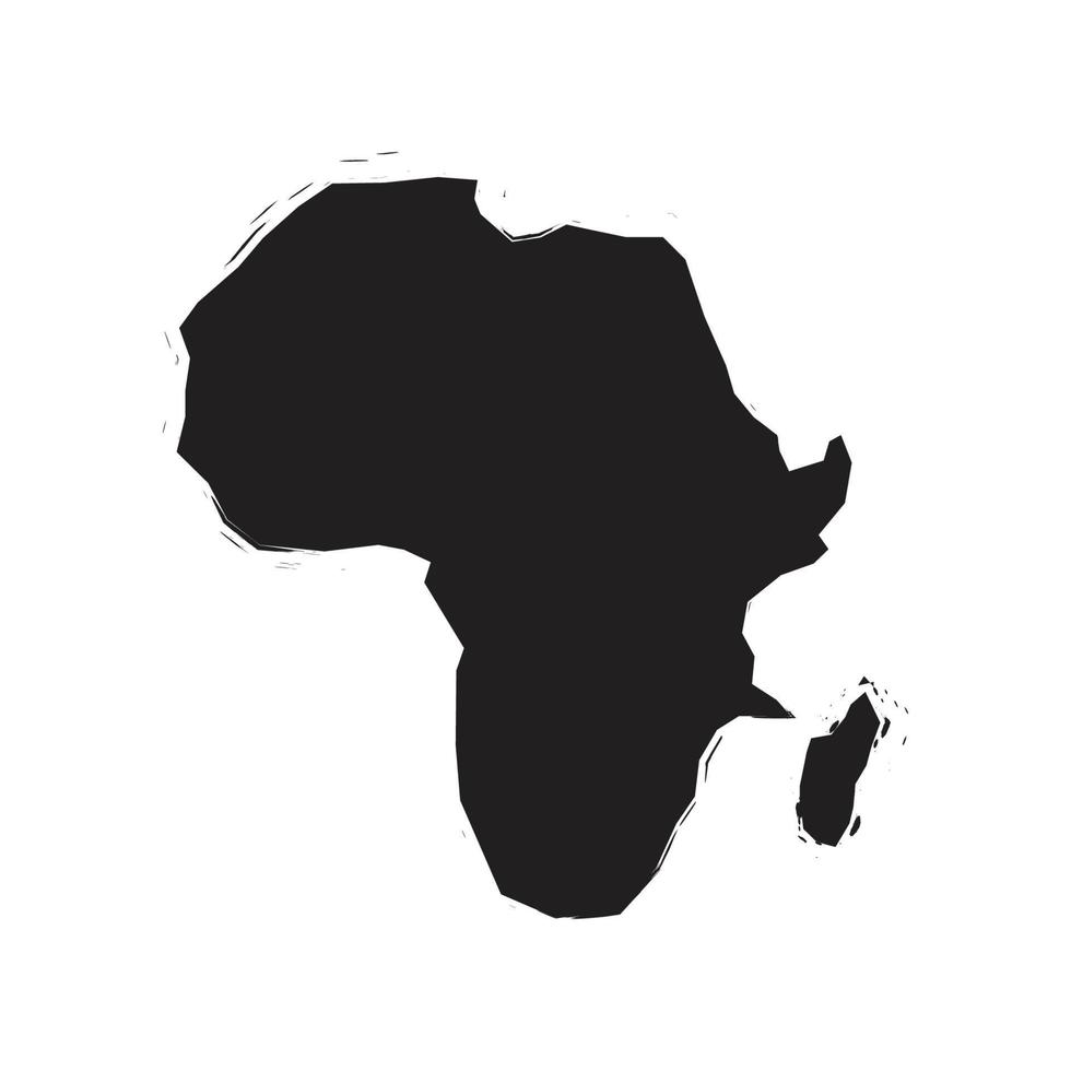conception abstraite de modèle de logo de carte du continent africain, voyages et visites en afrique. avec le concept de conception de vecteur. vecteur