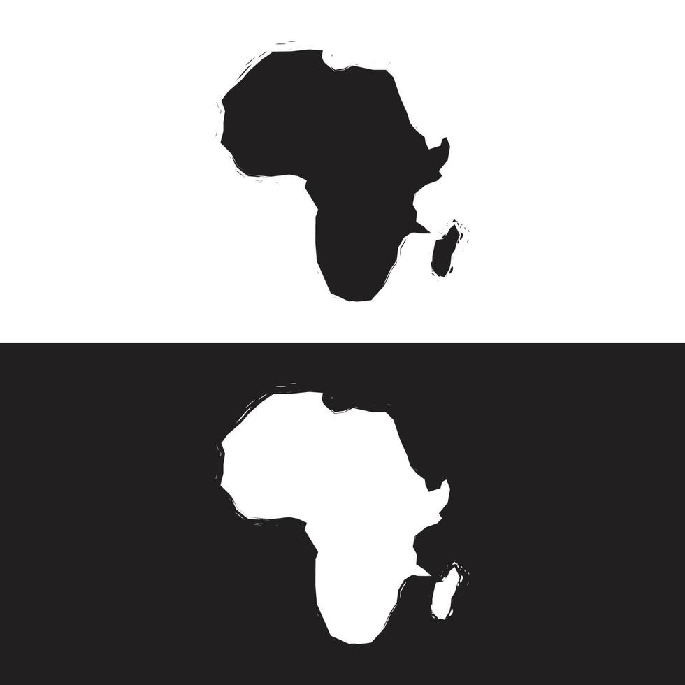 conception abstraite de modèle de logo de carte du continent africain, voyages et visites en afrique. avec le concept de conception de vecteur. vecteur