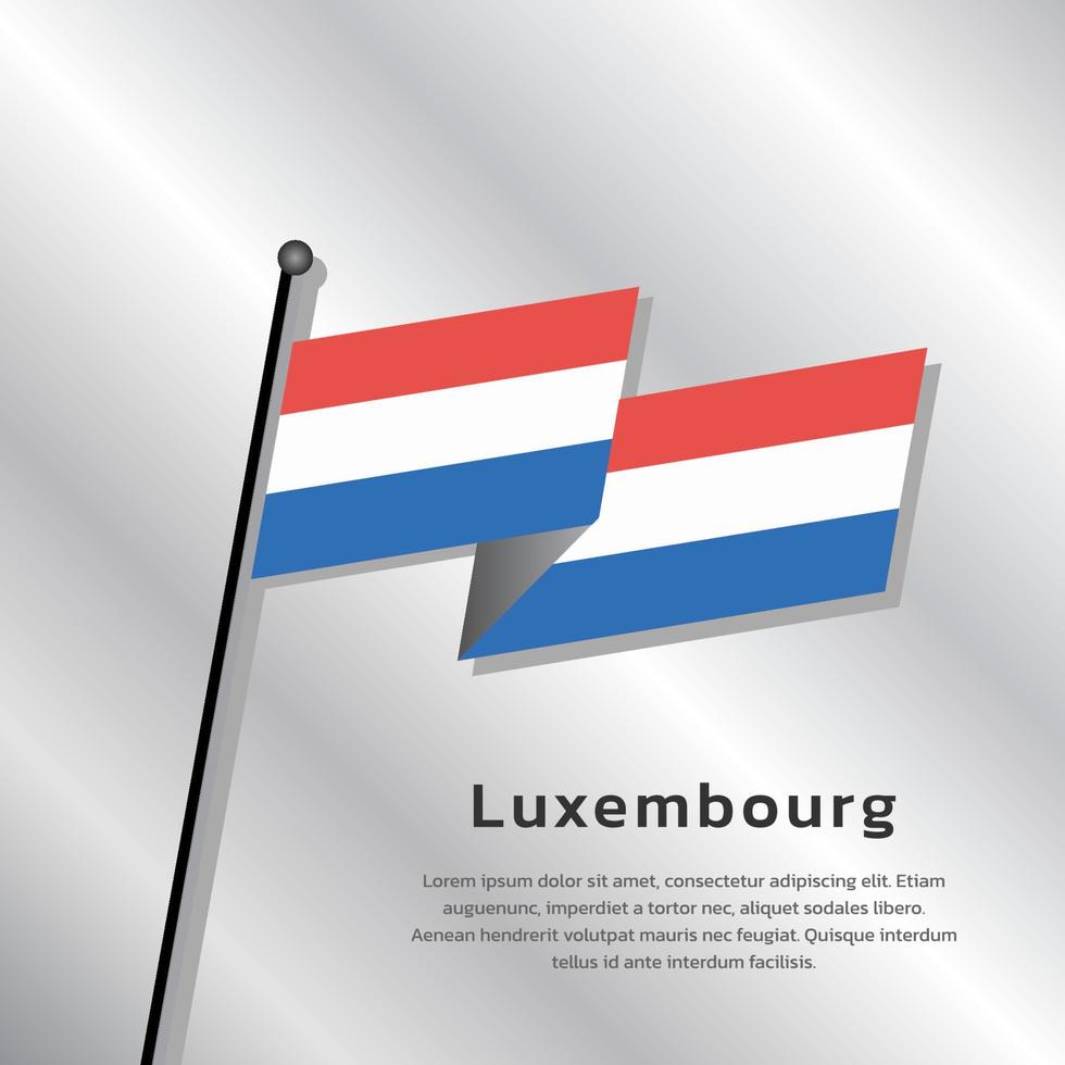 illustration du modèle de drapeau luxembourgeois vecteur