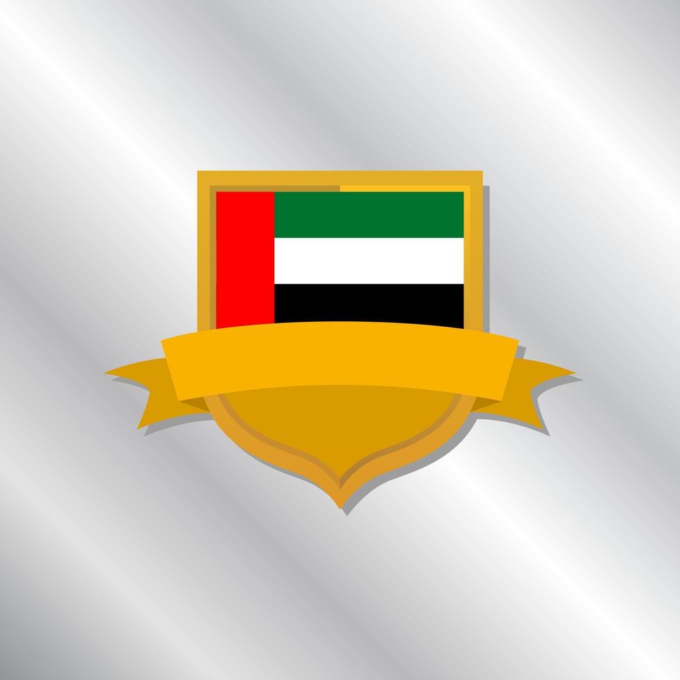 illustration du modèle de drapeau des émirats arabes vecteur