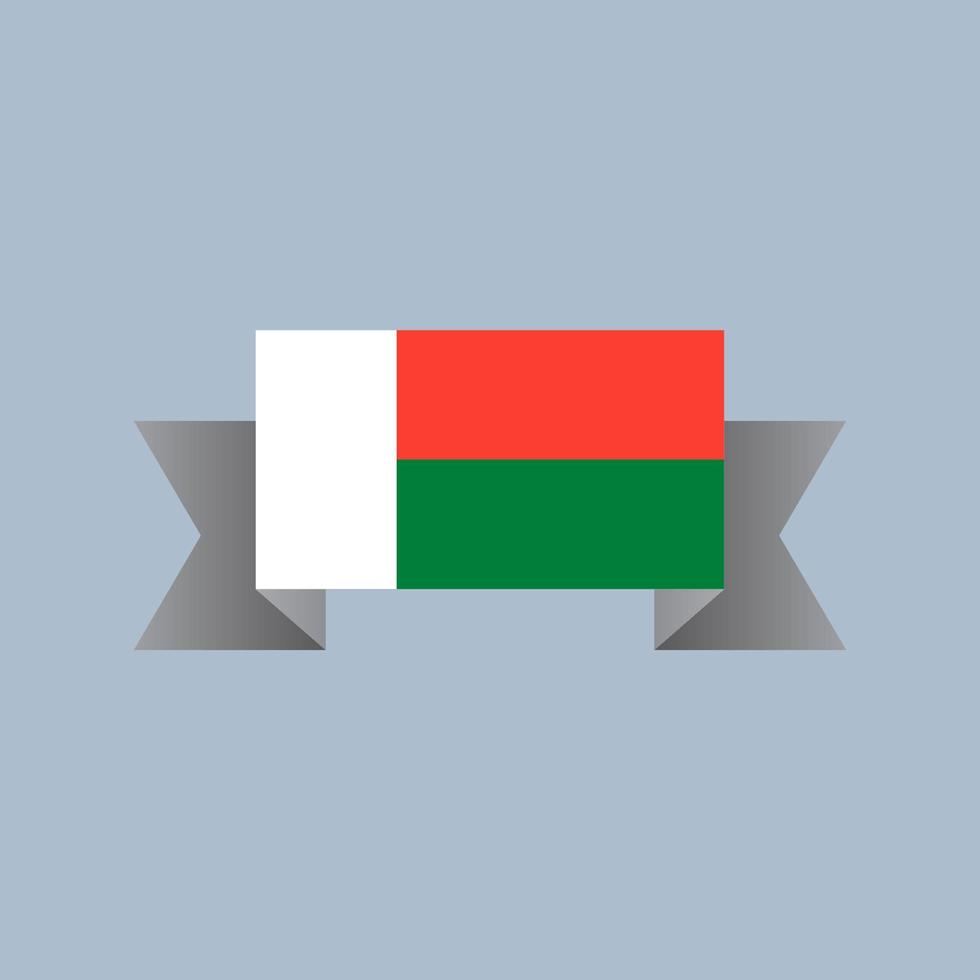 illustration du modèle de drapeau de madagascar vecteur