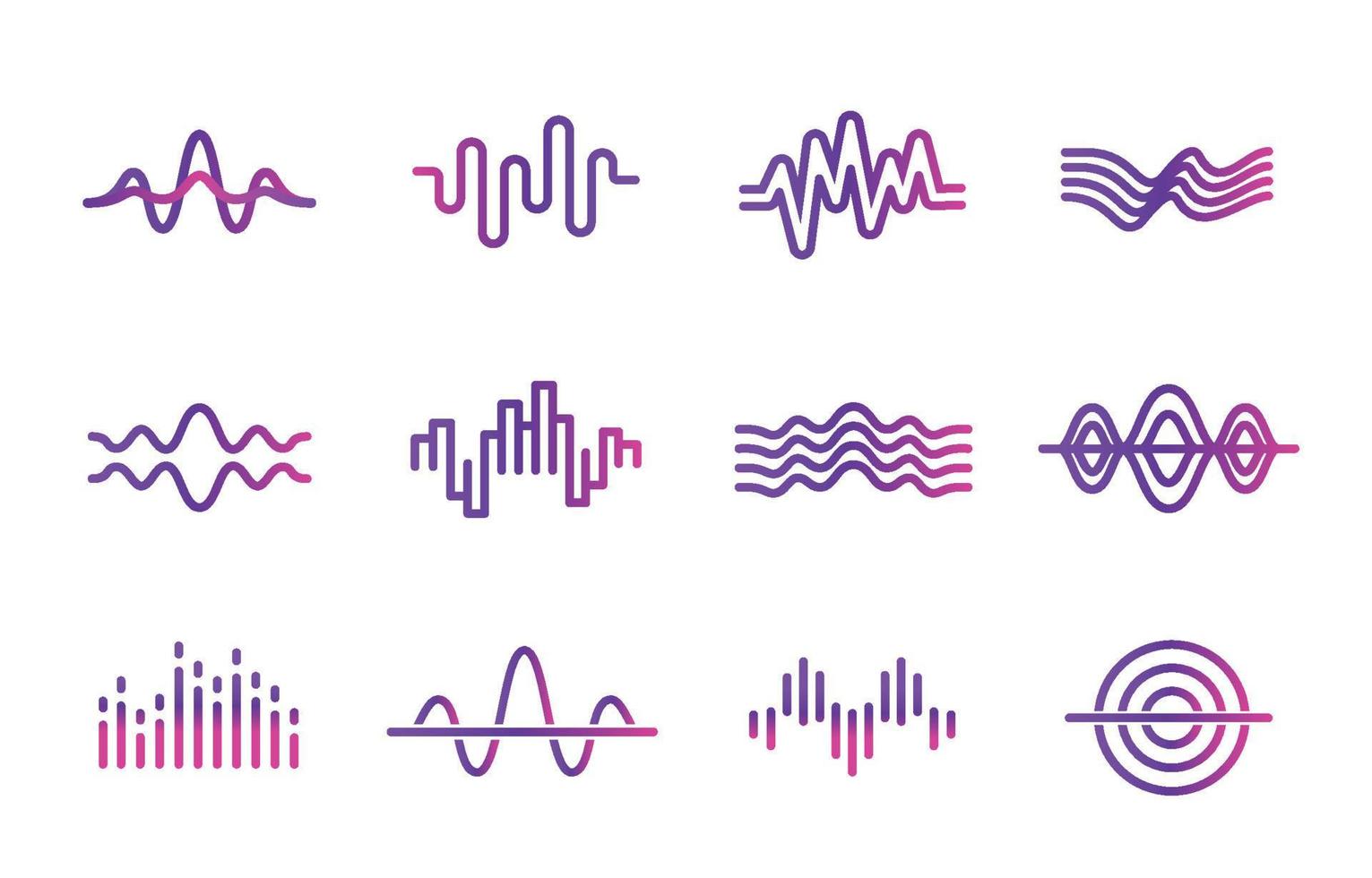modèle de concept d'icône d'onde sonore vecteur