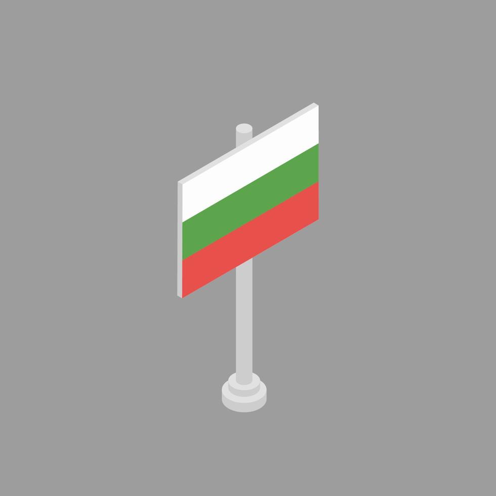 illustration du modèle de drapeau de la bulgarie vecteur