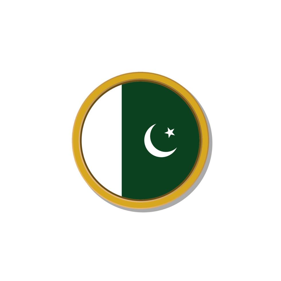 illustration du modèle de drapeau du pakistan vecteur