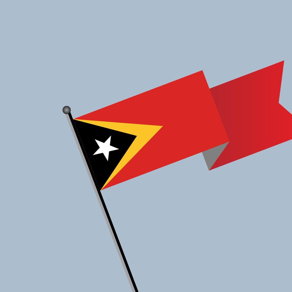 illustration du modèle de drapeau du timor leste vecteur