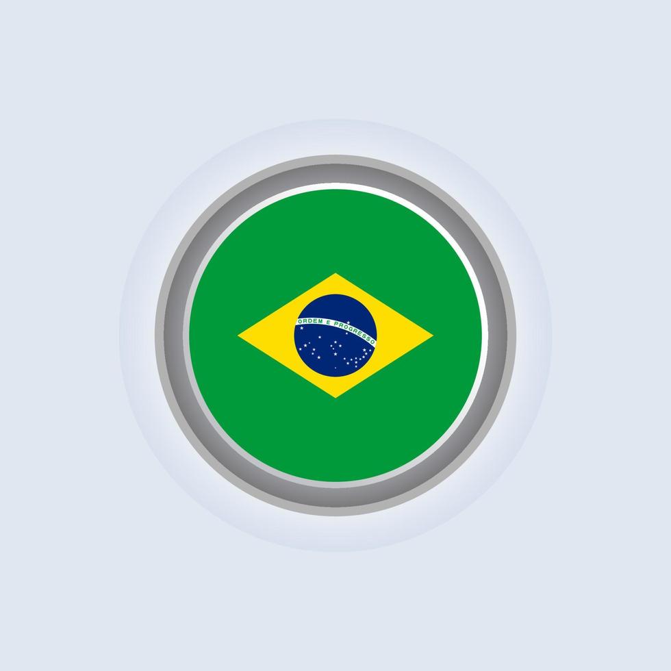 illustration du modèle de drapeau du brésil vecteur