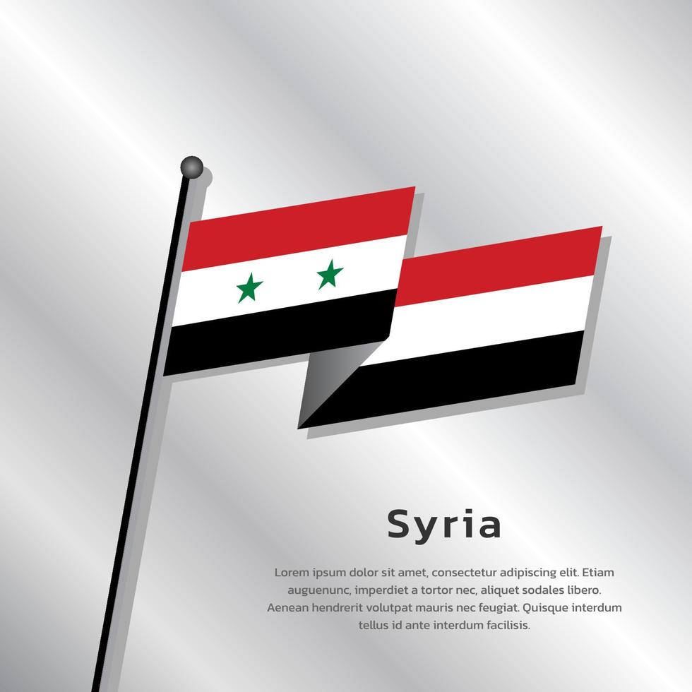 illustration du modèle de drapeau de la syrie vecteur