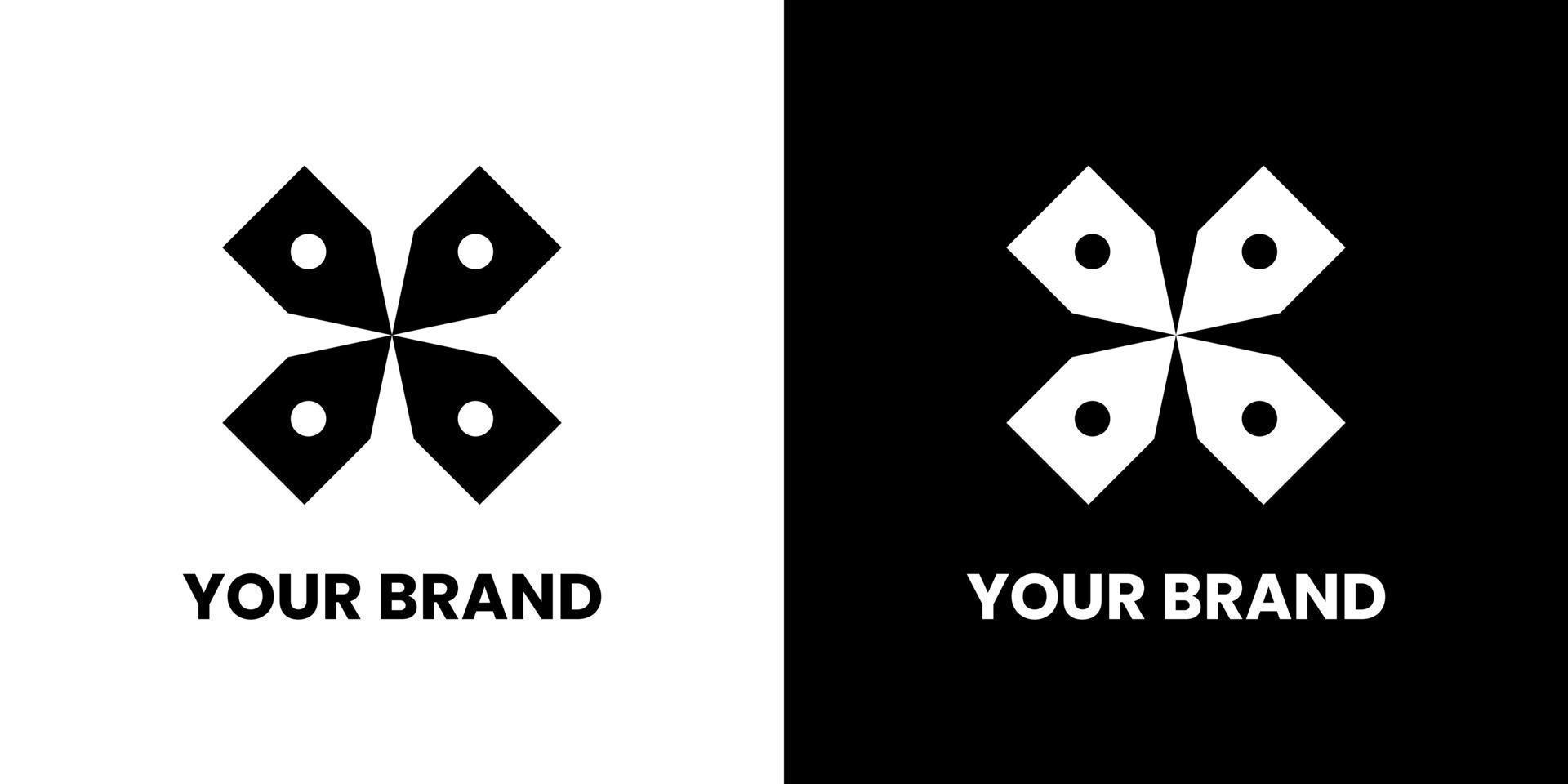 logo d'idée créative moderne x minimaliste. conception de vecteur idée logo