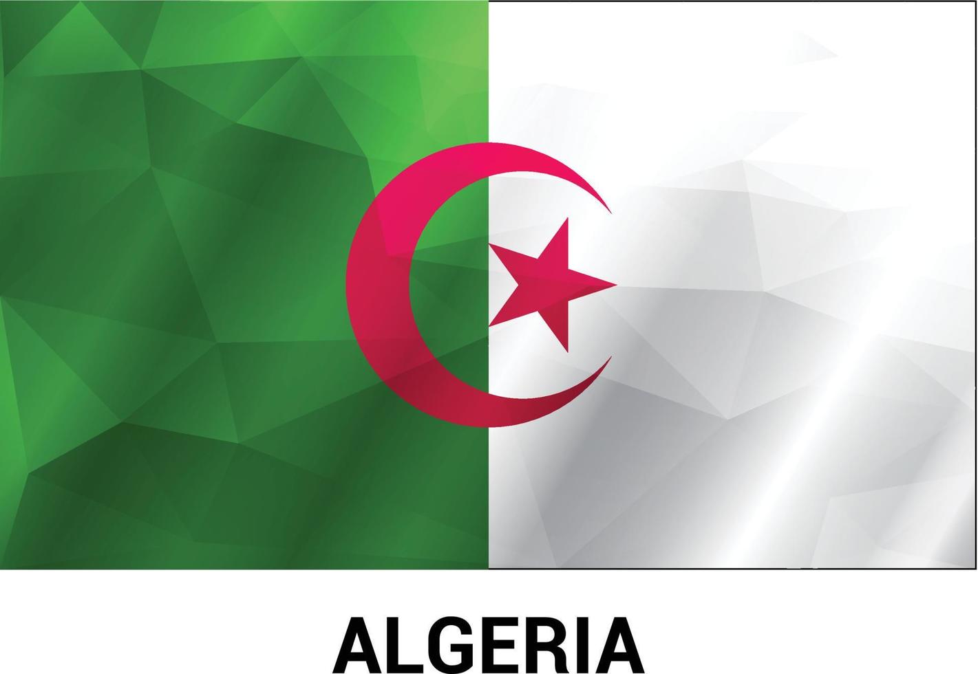 vecteur de conception du drapeau algérien