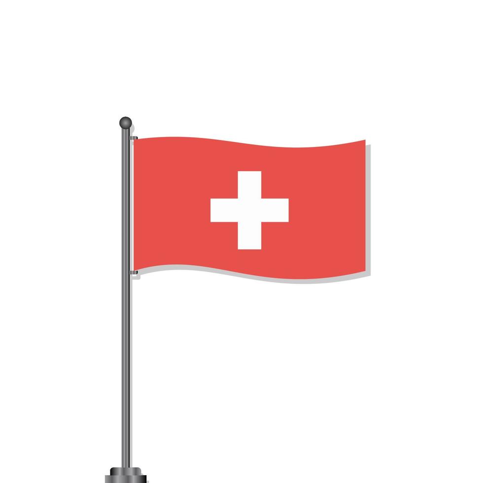 illustration du modèle de drapeau suisse vecteur