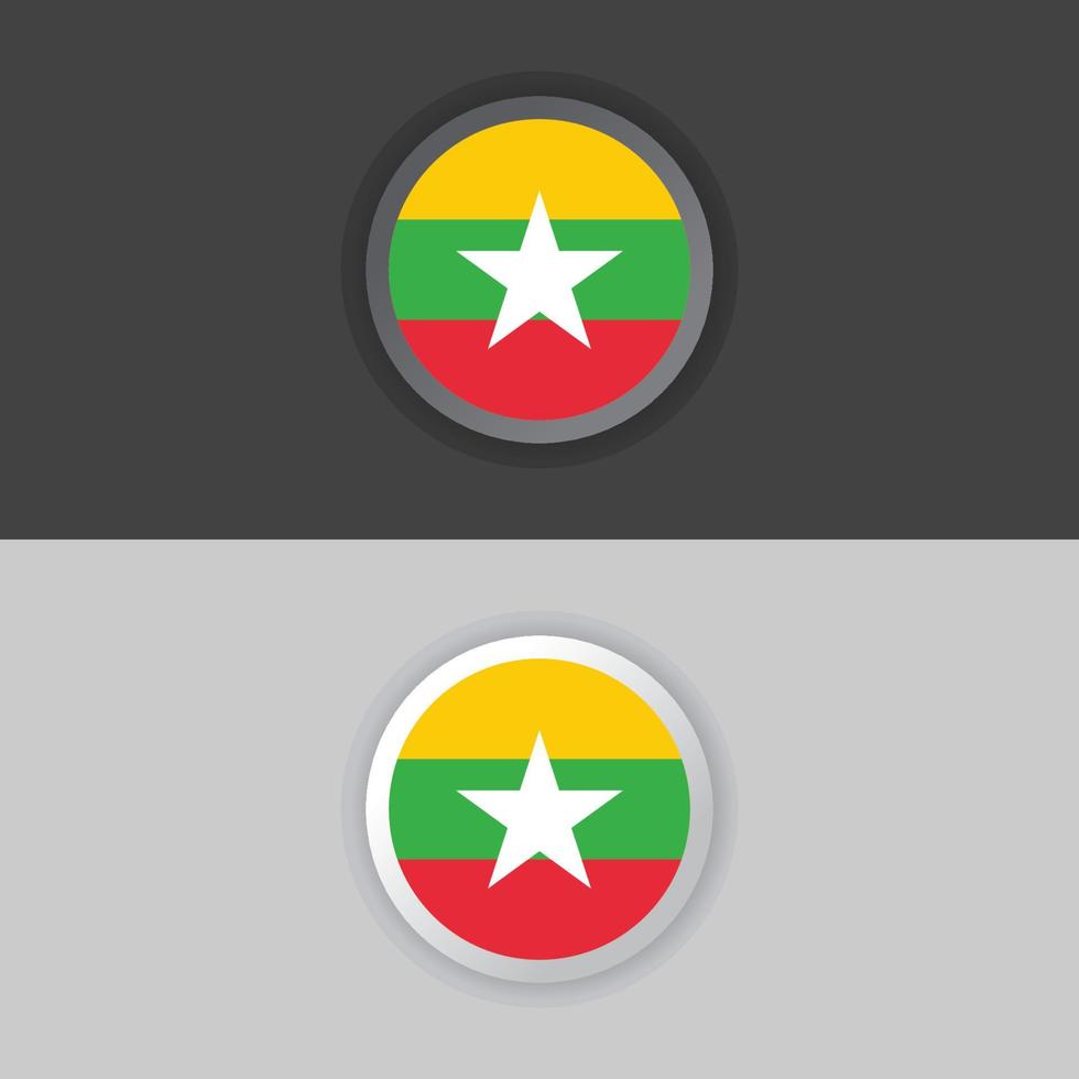 illustration du modèle de drapeau du myanmar vecteur