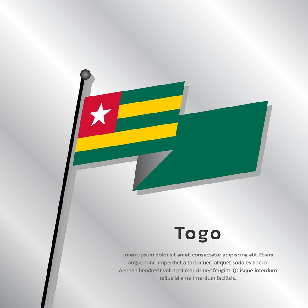 illustration du modèle de drapeau togo vecteur
