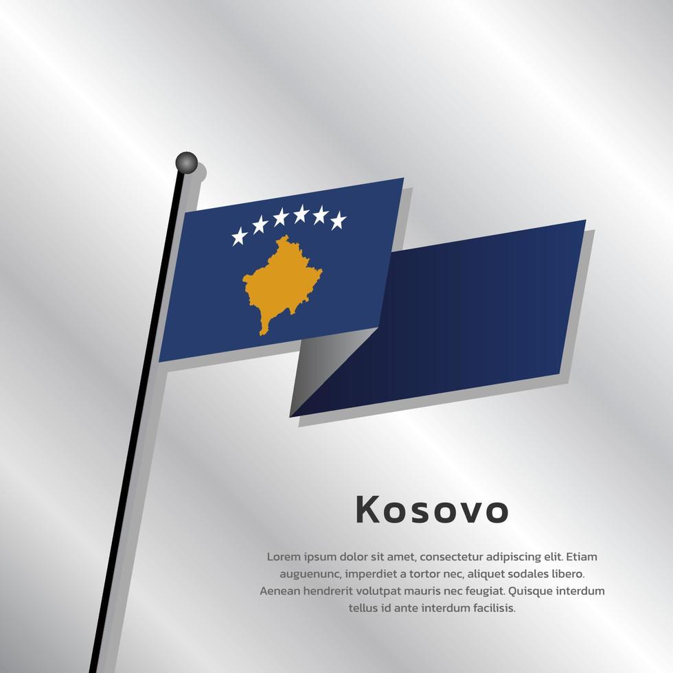 illustration du modèle de drapeau du kosova vecteur