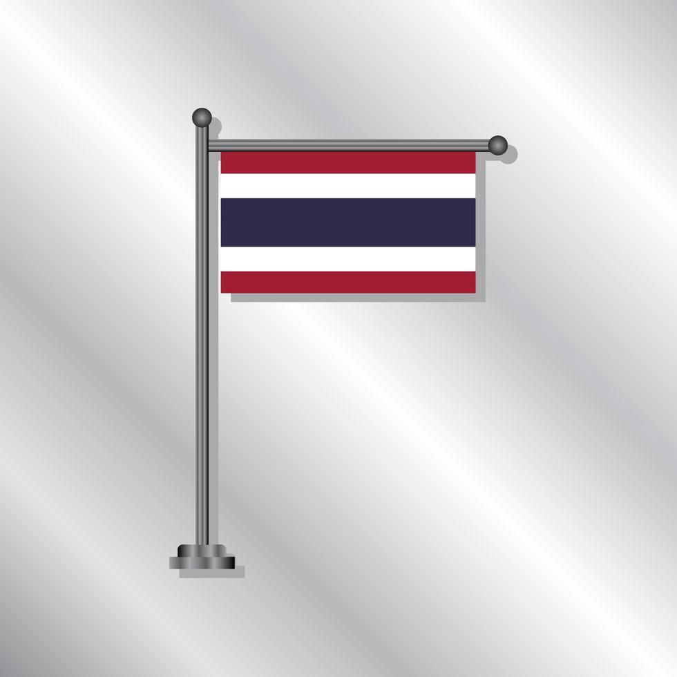 illustration du modèle de drapeau de la thaïlande vecteur