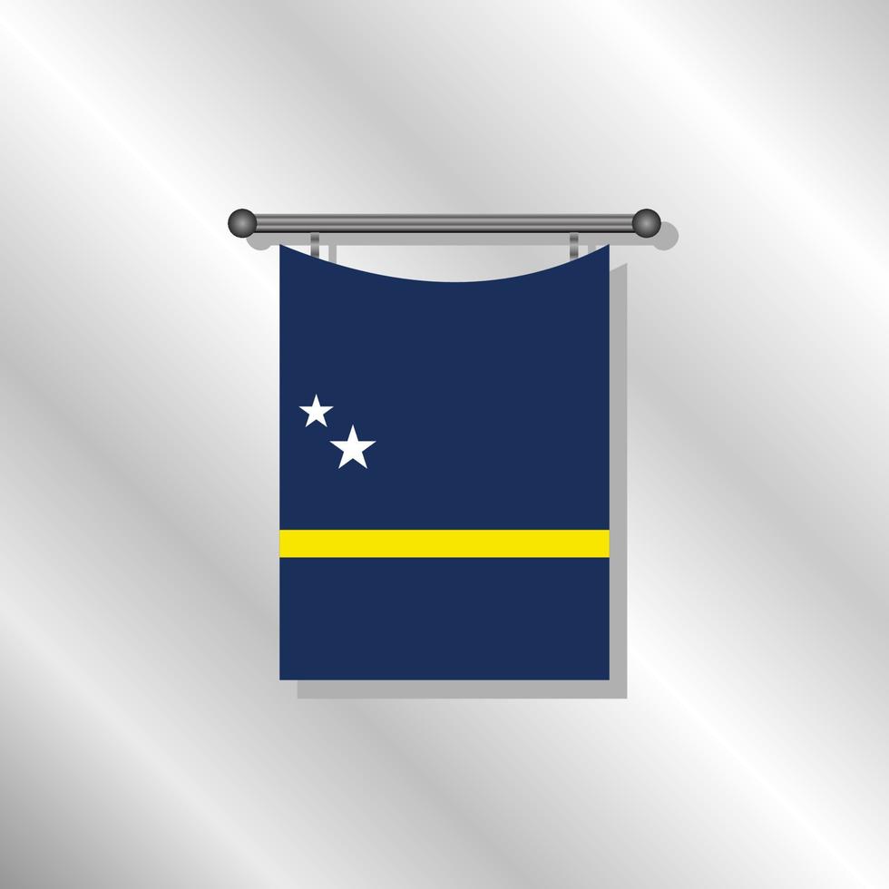 illustration du modèle de drapeau de curaçao vecteur