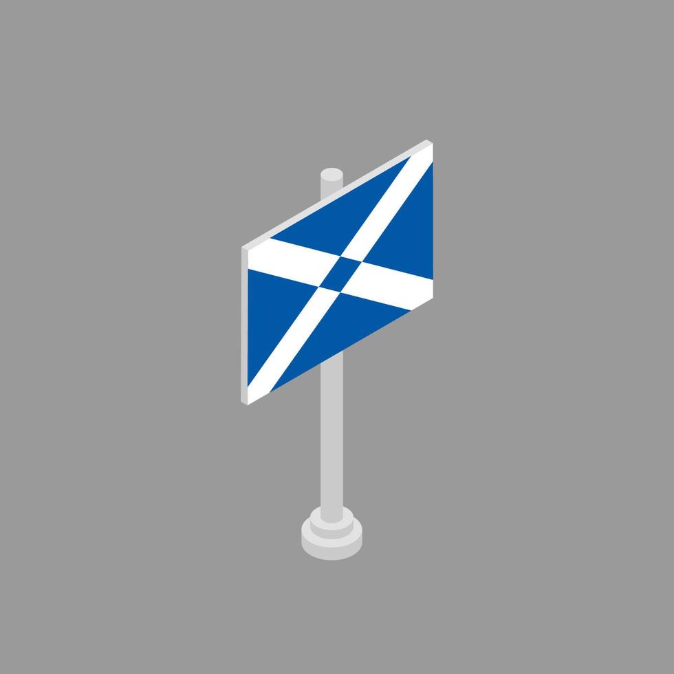 illustration du modèle de drapeau ecosse vecteur