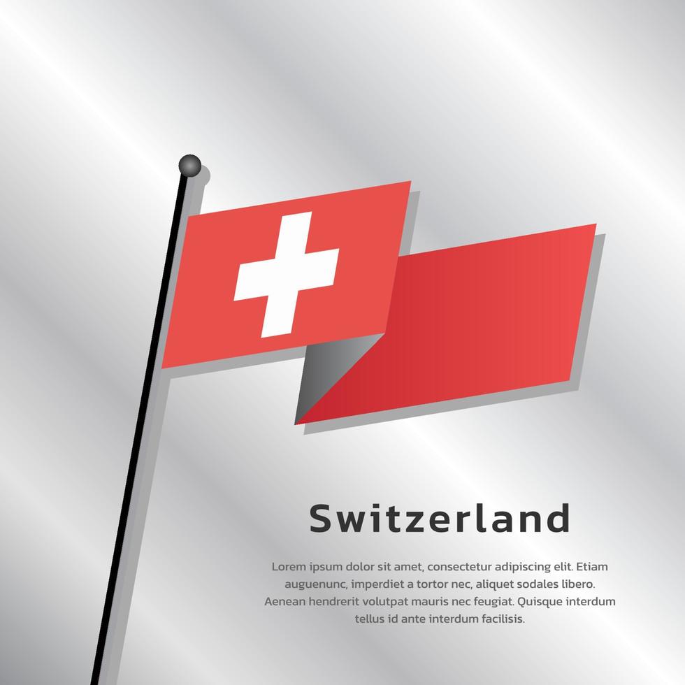 illustration du modèle de drapeau suisse vecteur