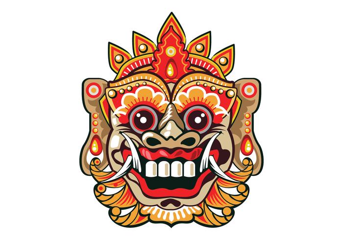 Masque Bright Barong vecteur