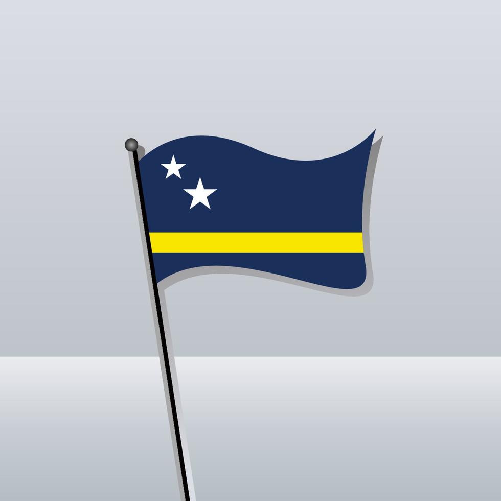 illustration du modèle de drapeau de curaçao vecteur