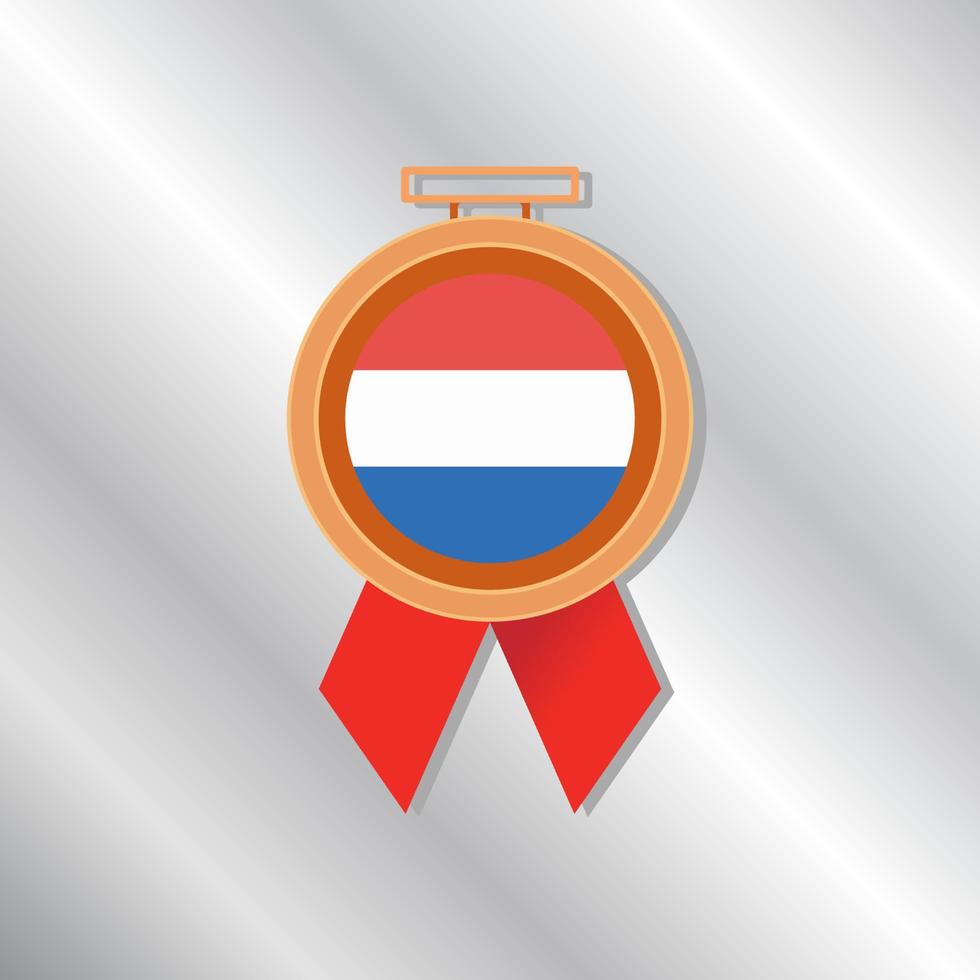 illustration du modèle de drapeau luxembourgeois vecteur