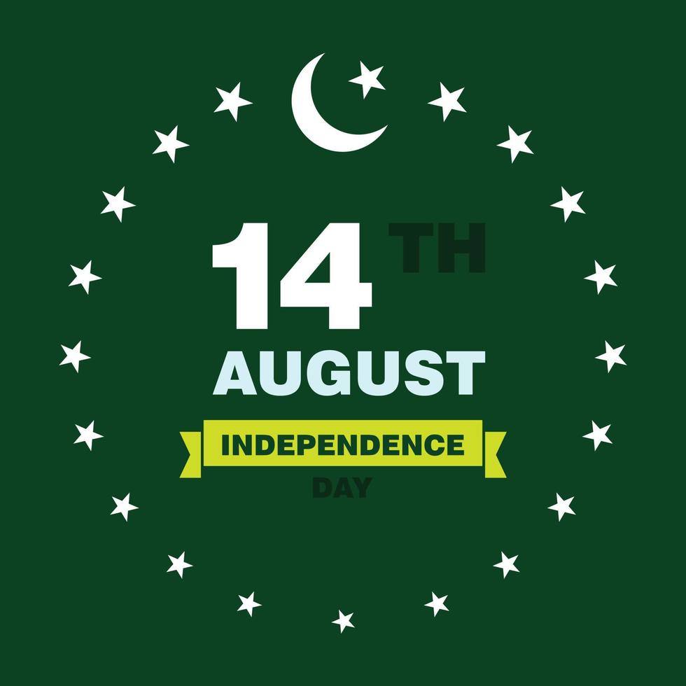 vecteur de conception de la fête de l'indépendance du pakistan