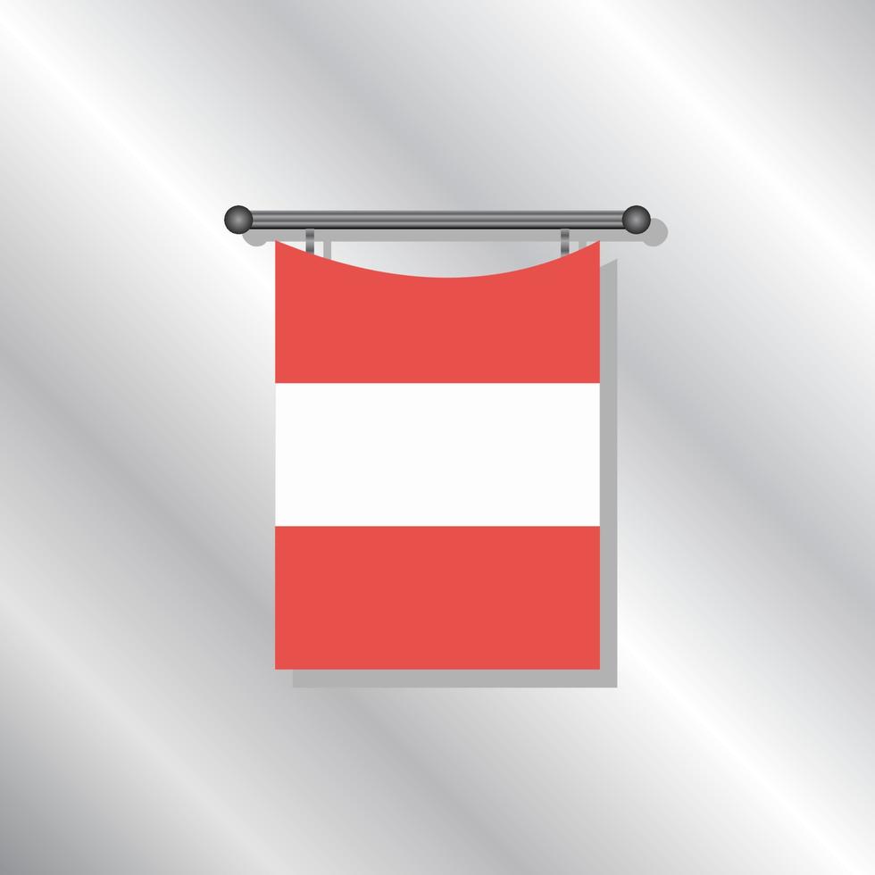 illustration du modèle de drapeau de l'autriche vecteur