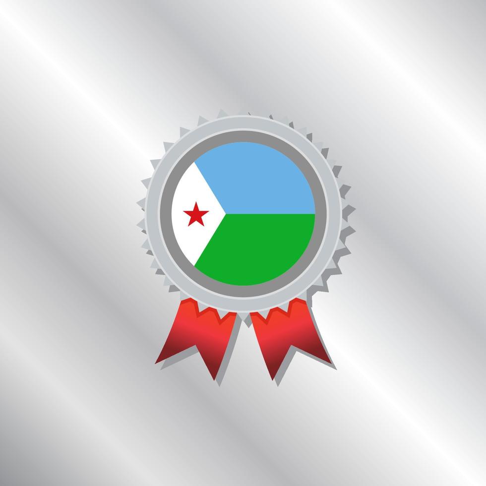 illustration du modèle de drapeau de djibouti vecteur