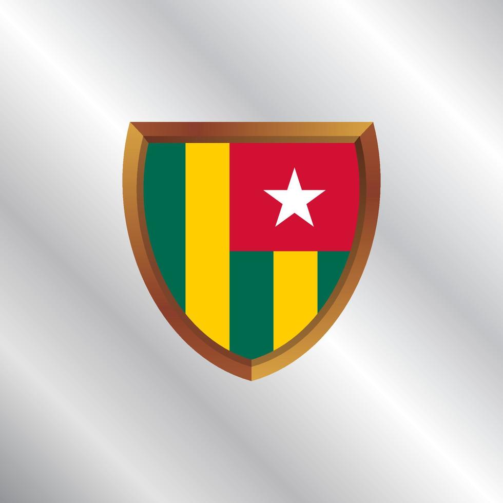 illustration du modèle de drapeau togo vecteur