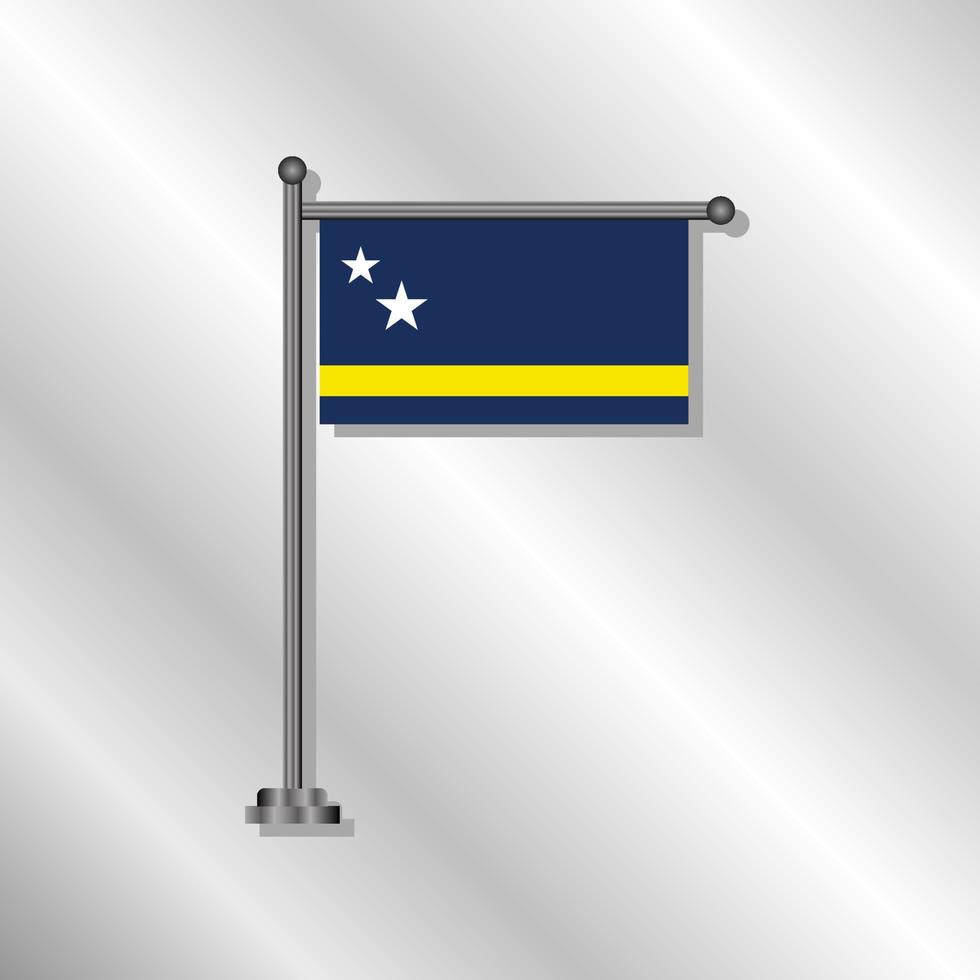 illustration du modèle de drapeau de curaçao vecteur