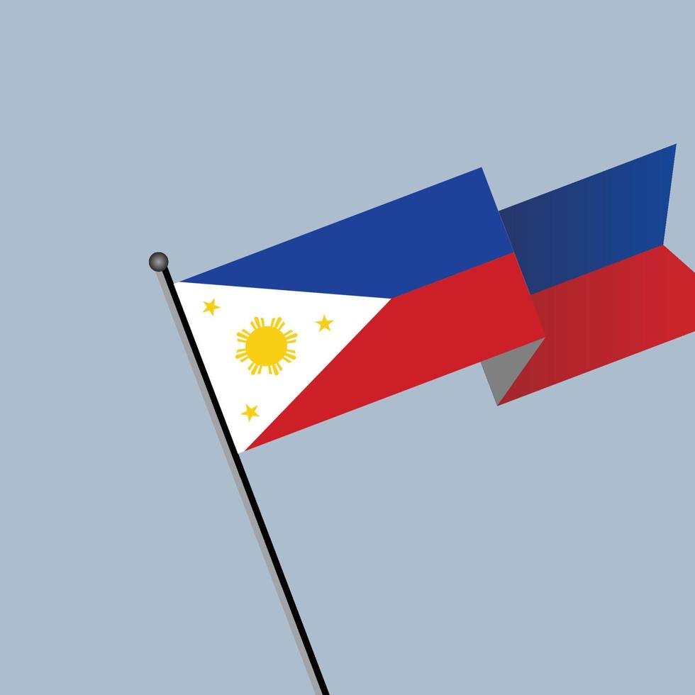 illustration du modèle de drapeau des philippines vecteur