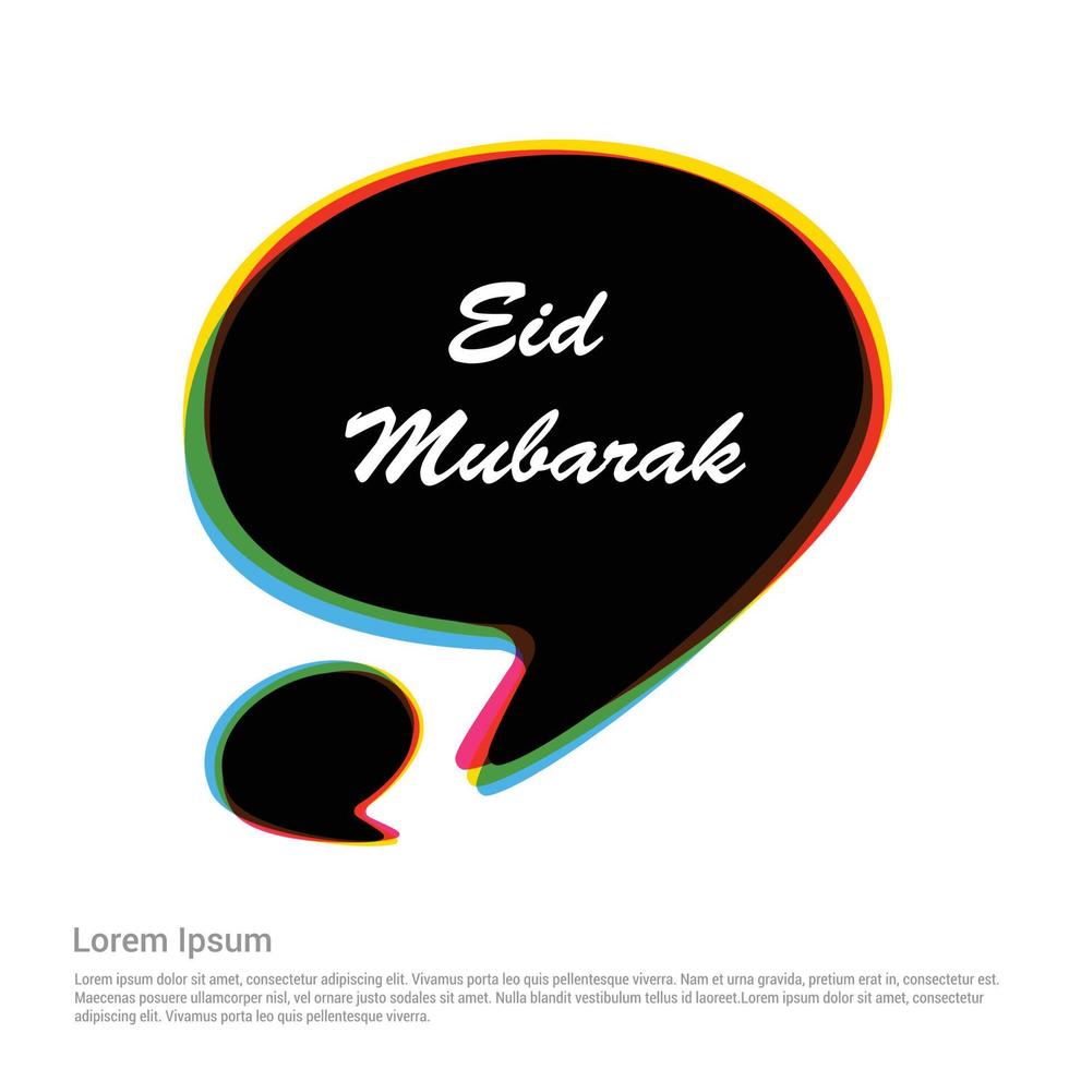 eid mubarak deisgn avec typographie et vecteur de conception créative