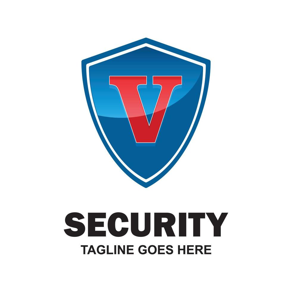 logo alphabétique de la société de sécurité et vecteur de typographie