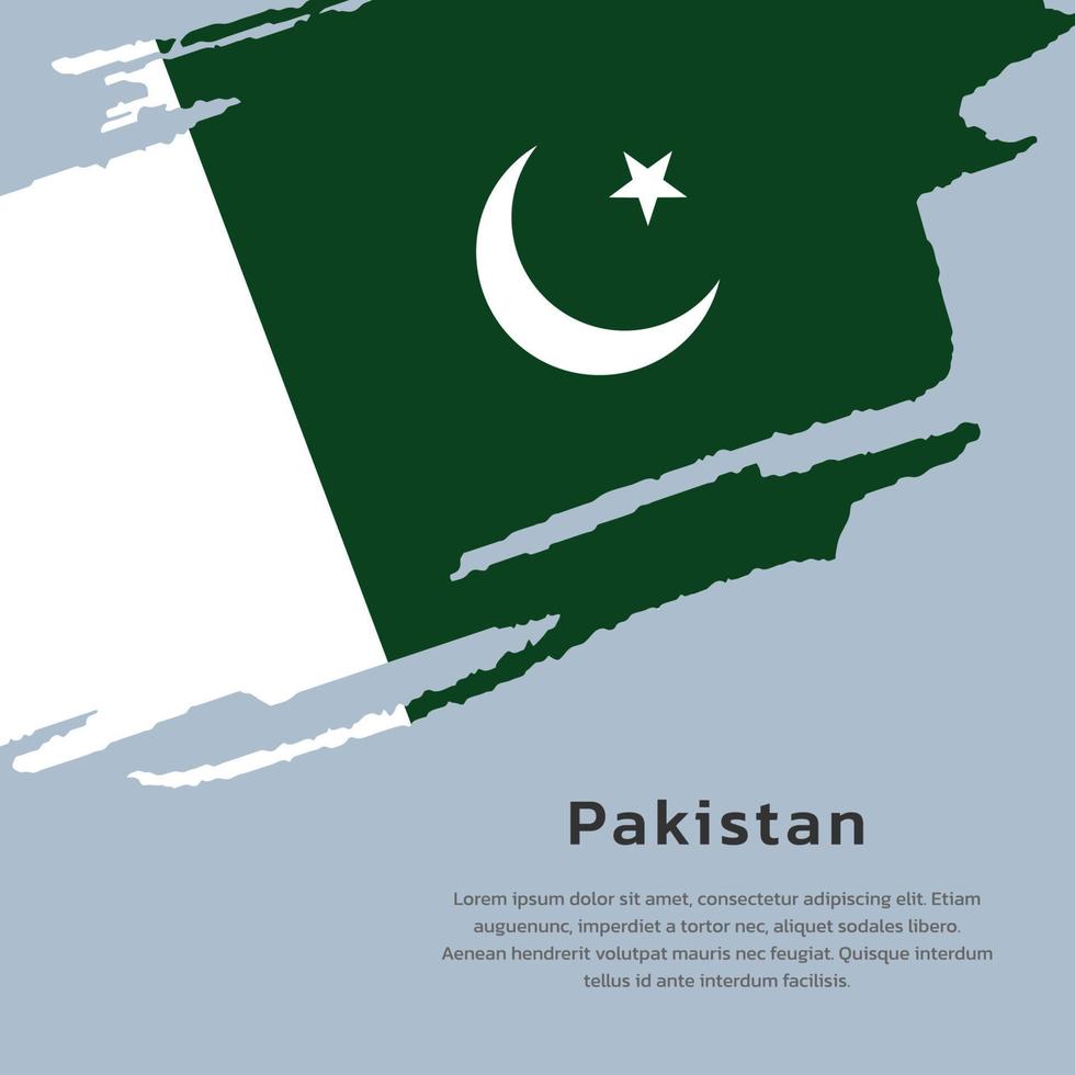 illustration du modèle de drapeau du pakistan vecteur