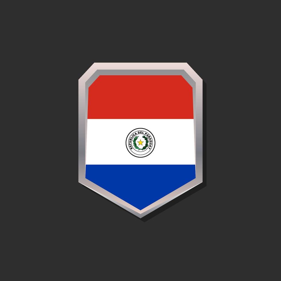 illustration du modèle de drapeau du paraguay vecteur