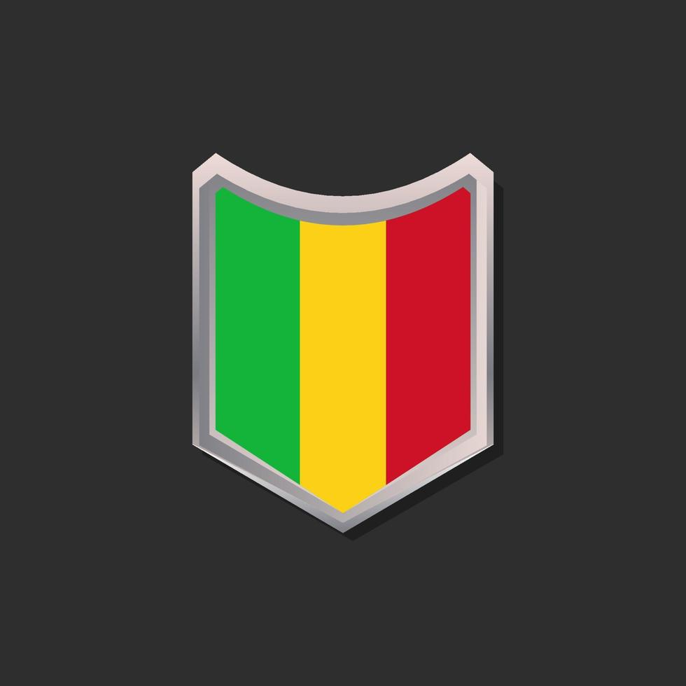 illustration du modèle de drapeau du mali vecteur