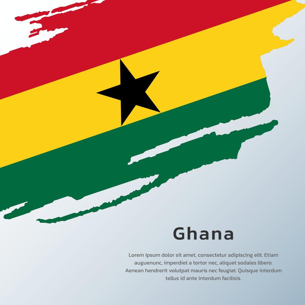 illustration du modèle de drapeau du ghana vecteur