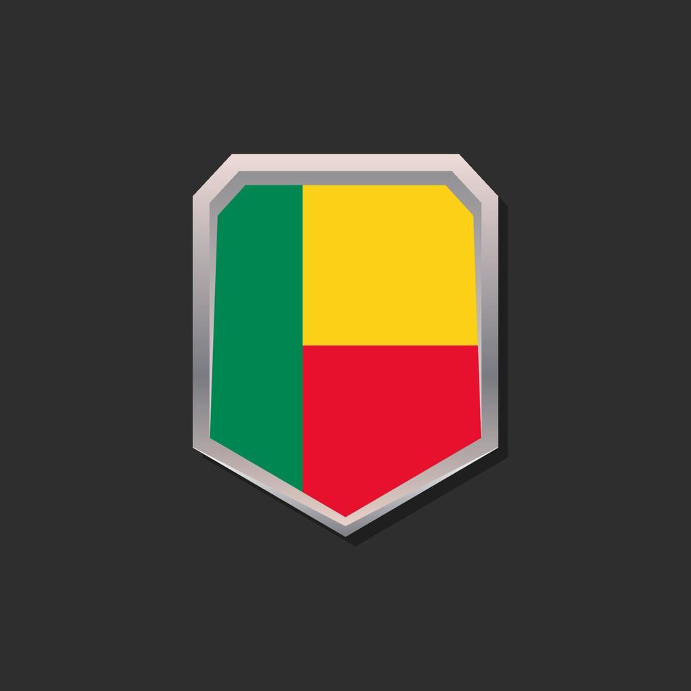 illustration du modèle de drapeau du bénin vecteur