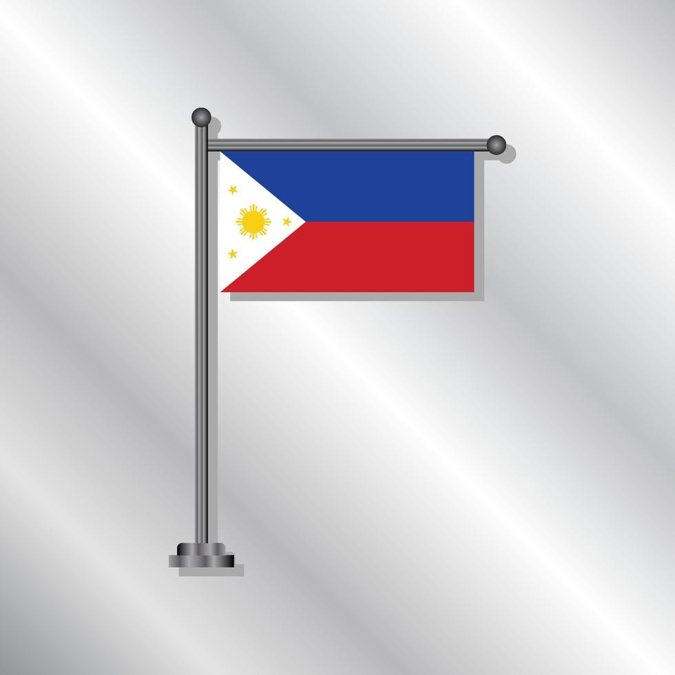 illustration du modèle de drapeau des philippines vecteur