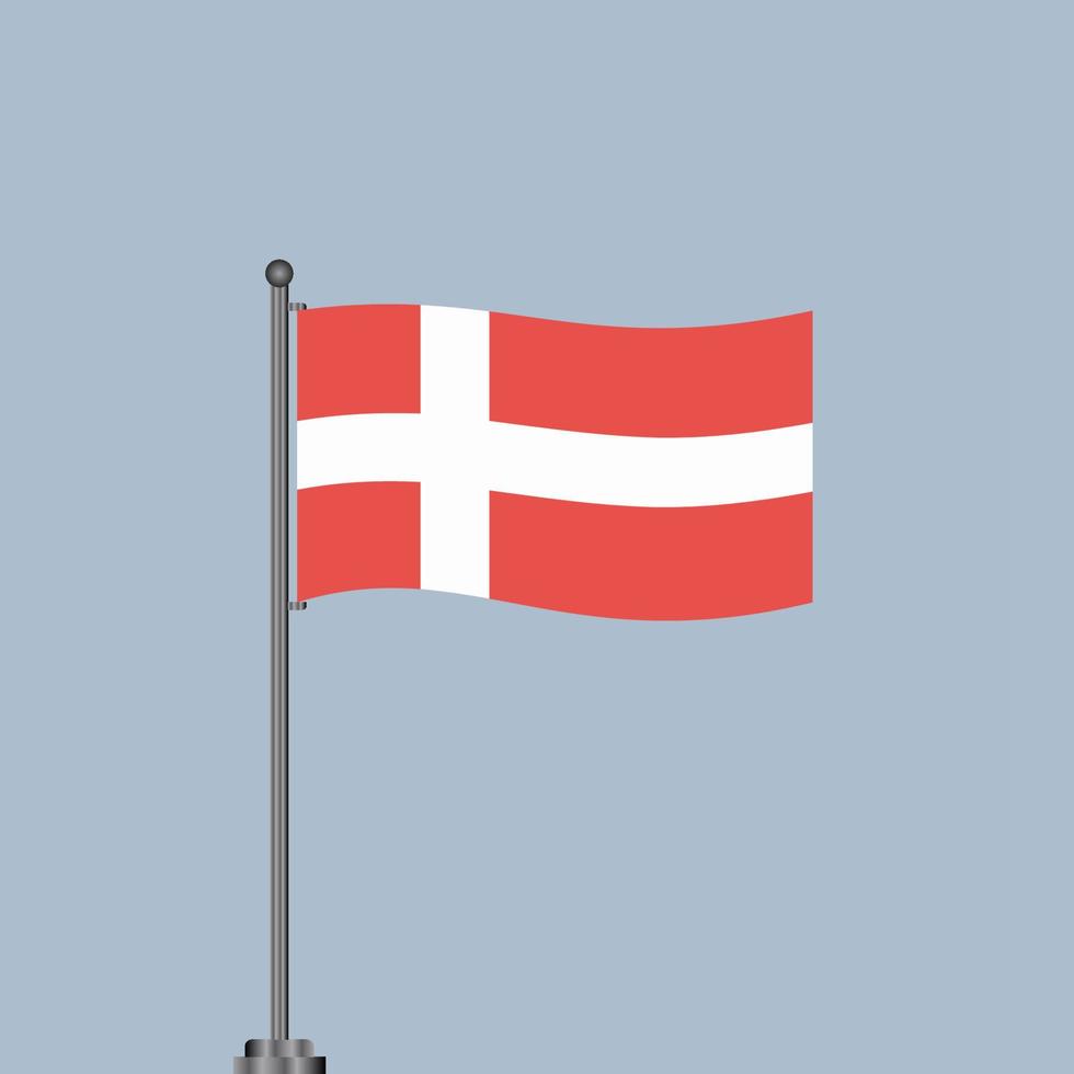 illustration du modèle de drapeau du danemark vecteur