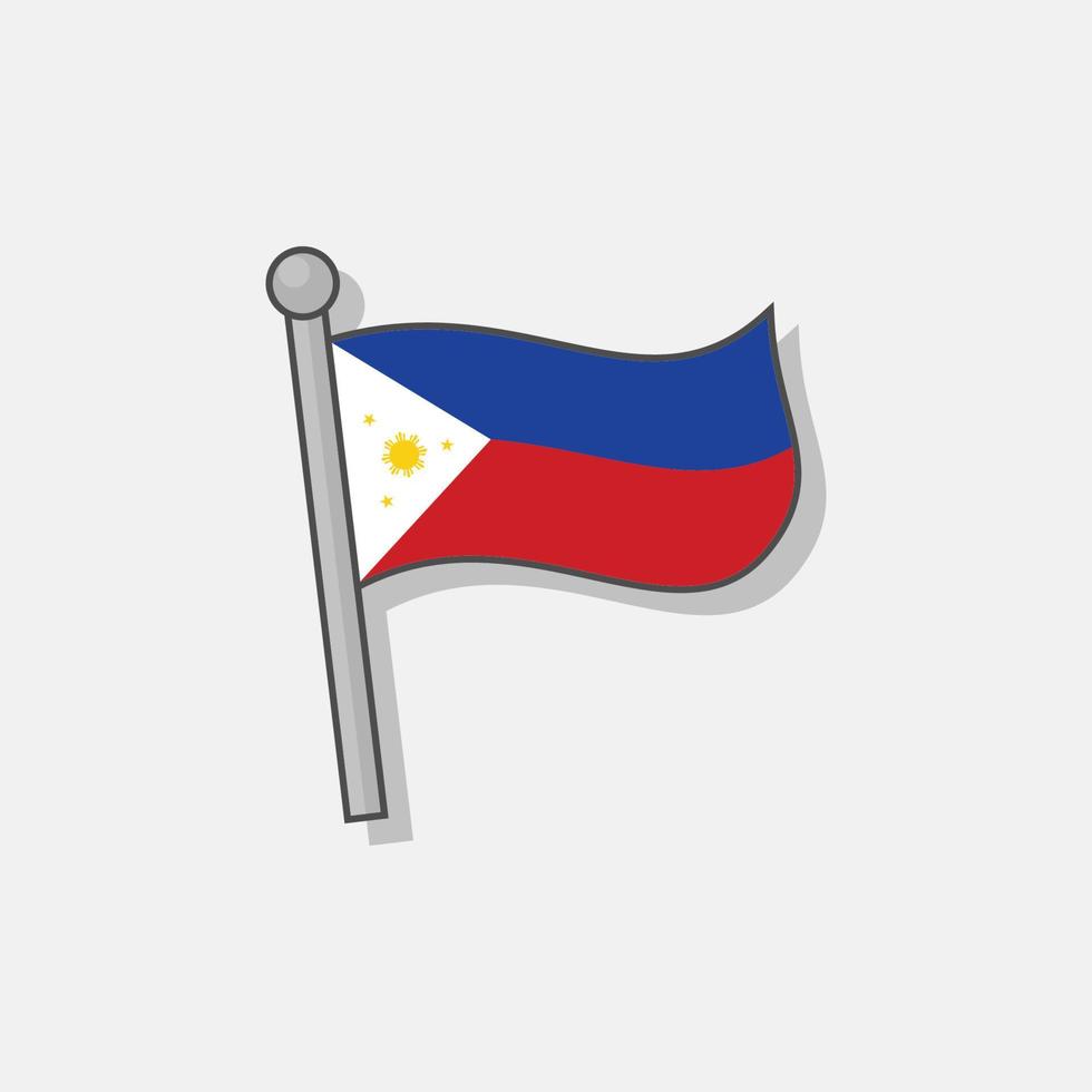illustration du modèle de drapeau des philippines vecteur