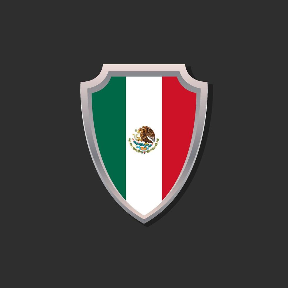 illustration du modèle de drapeau du mexique vecteur