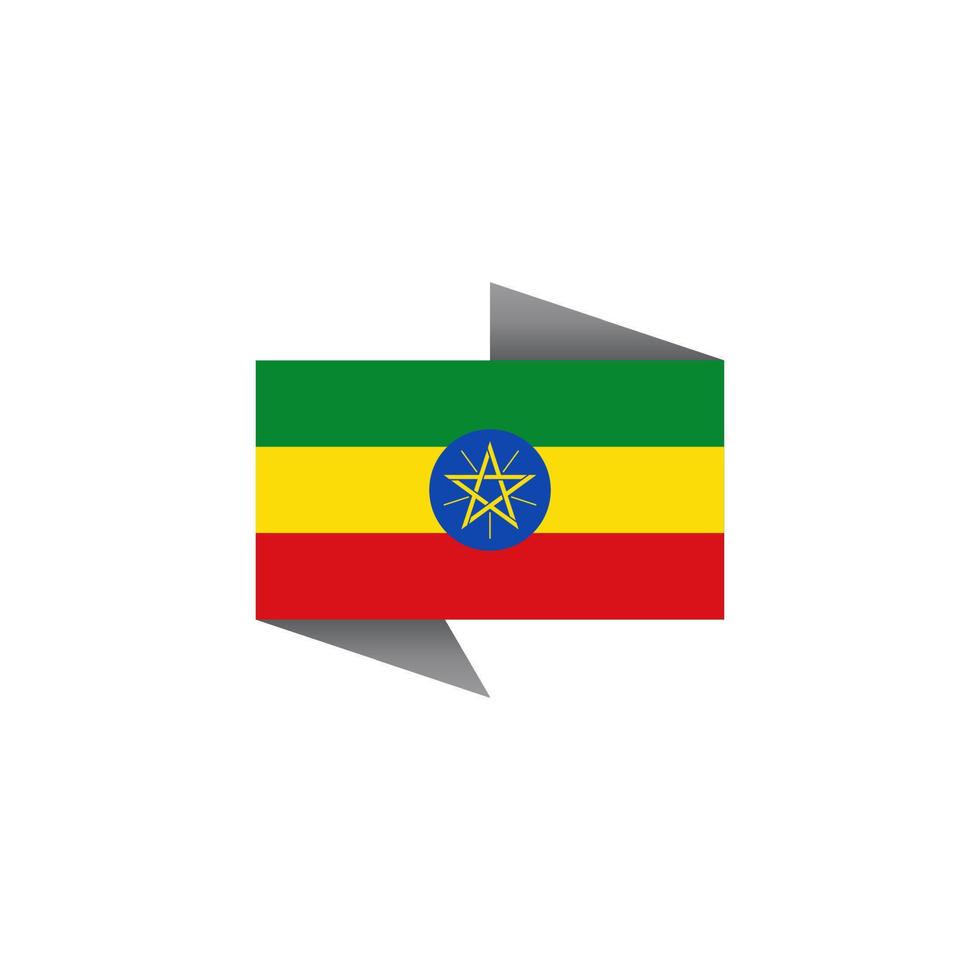 illustration du modèle de drapeau éthiopien vecteur