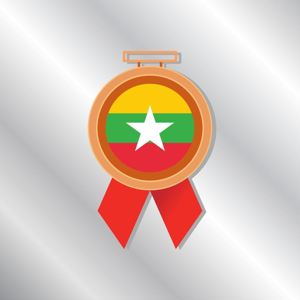 illustration du modèle de drapeau du myanmar vecteur