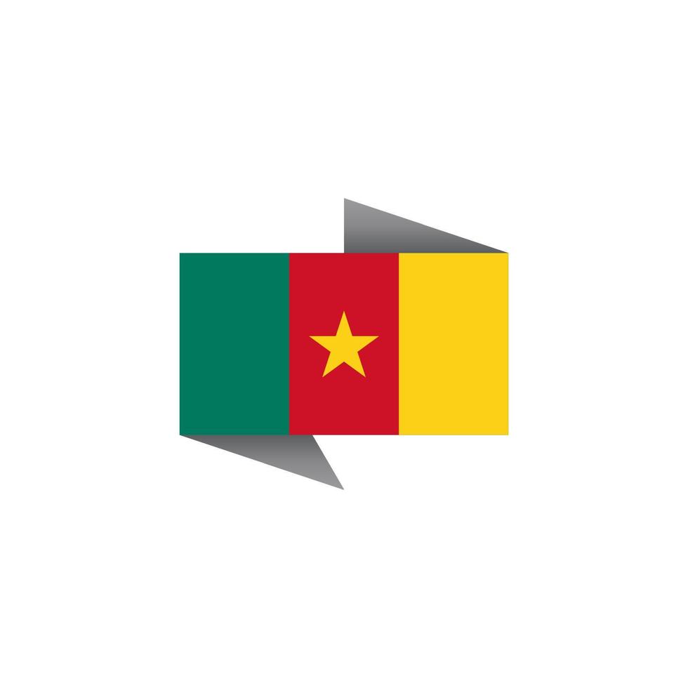 illustration du modèle de drapeau du cameroun vecteur